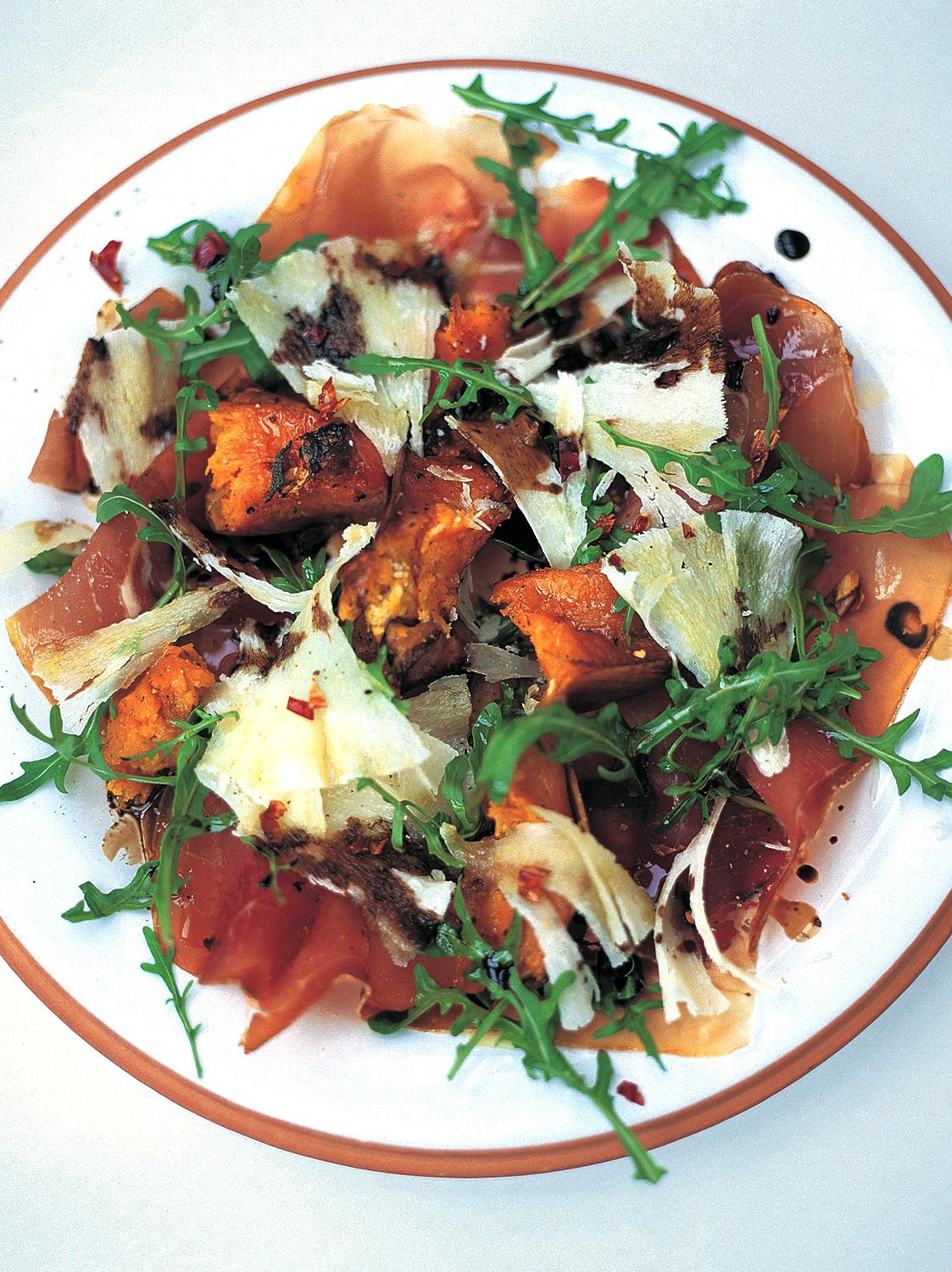 Warm salad of roasted squash, prosciutto & pecorino Warm salad of roasted squash, prosciutto & pecorino